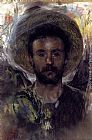 Antonio Mancini Self-portrait painting